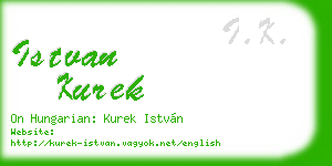 istvan kurek business card